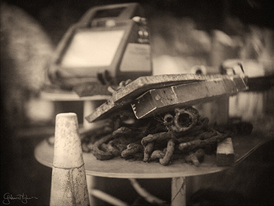 A still life image from a silver gelatin paper negative 