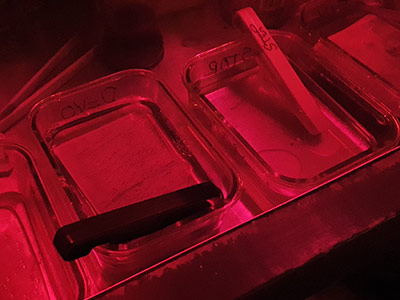 Darkroom silver gelatin paper negative processing at McKinleyRd Creatives by Graham Hughes.